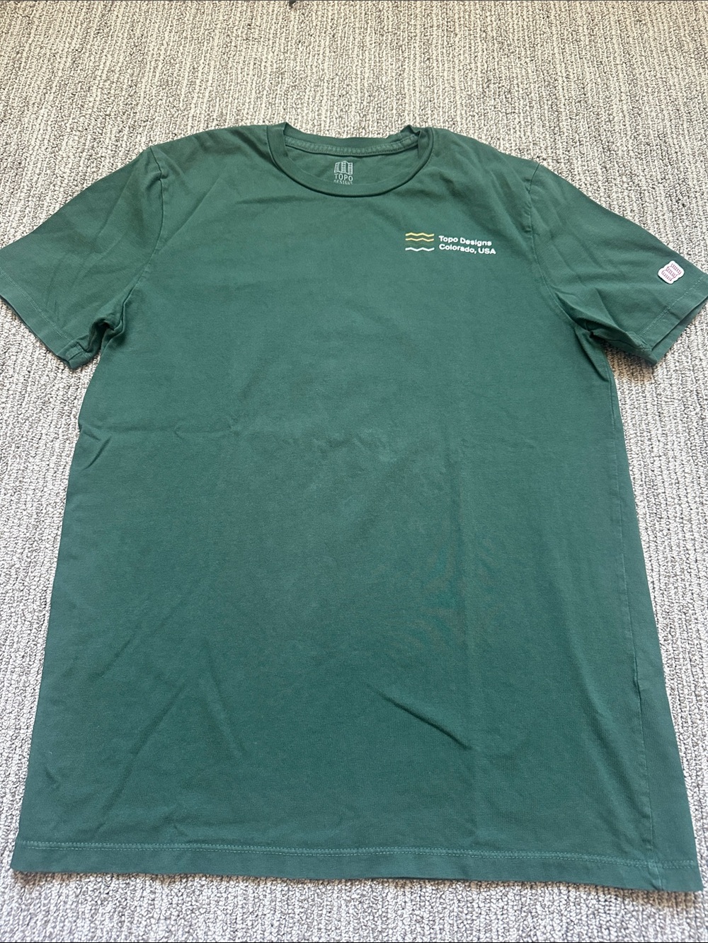 Topo Designs Green Short-Sleeve Logo Tee